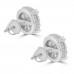 2.10 ct Round Cut Cubic Zirconia Stud Earrings in Screw Back